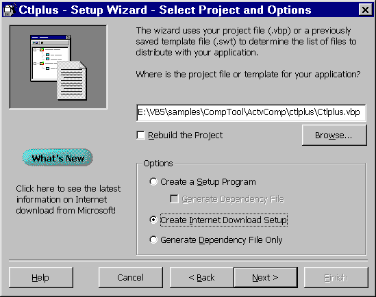 ͼ3 ʹ��Application Setup Wizard��������װActiveX�ؼ�