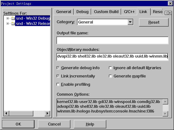 �ڹ������õ�Link���ּ��������.LIB�ļ�